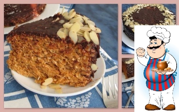 Вафельный торт со сгущенкой и шоколадом. Никакой мороки и выпечки! Ингредиенты: Масло сливочное - 250 гр. Черный шоколад - 100 гр. Сгущеное молоко (вареное) - 2 банки (760 гр) Сливки 20% - 50